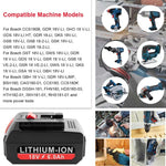 Batería de litio, repuesto, 18V, 6.0 Ah para Bosch BAT609.