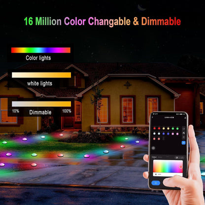 Luces inteligentes para jardin, Boleise, compatibles con Alexa.(USADO)