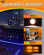 Panel de interruptores RGB de 8 vías, Auxbeam AR-820 (DETALLE)