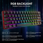 KOORUI - Teclado Para Juegos, 60% Mecánico con 26 RGB Retroiluminados