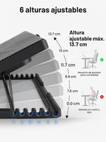 Almohadilla de refrigeración para computadora portátil, Kootek LCP08B