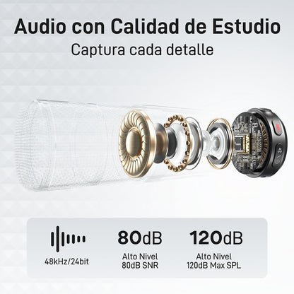 Micrófono Maono Wave T5, Inalámbrico para Tipo C iPhone Android (USADO)