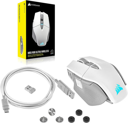 Mouse Gamer Corsair M65 RGB Ultra Wireless 26000 DPI Blanco