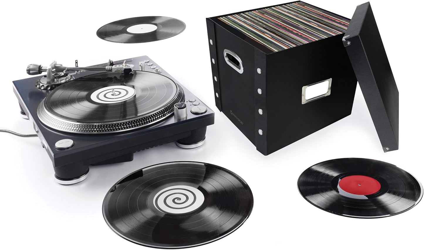 2 Cajas almacenamiento discos de vinilo 12"