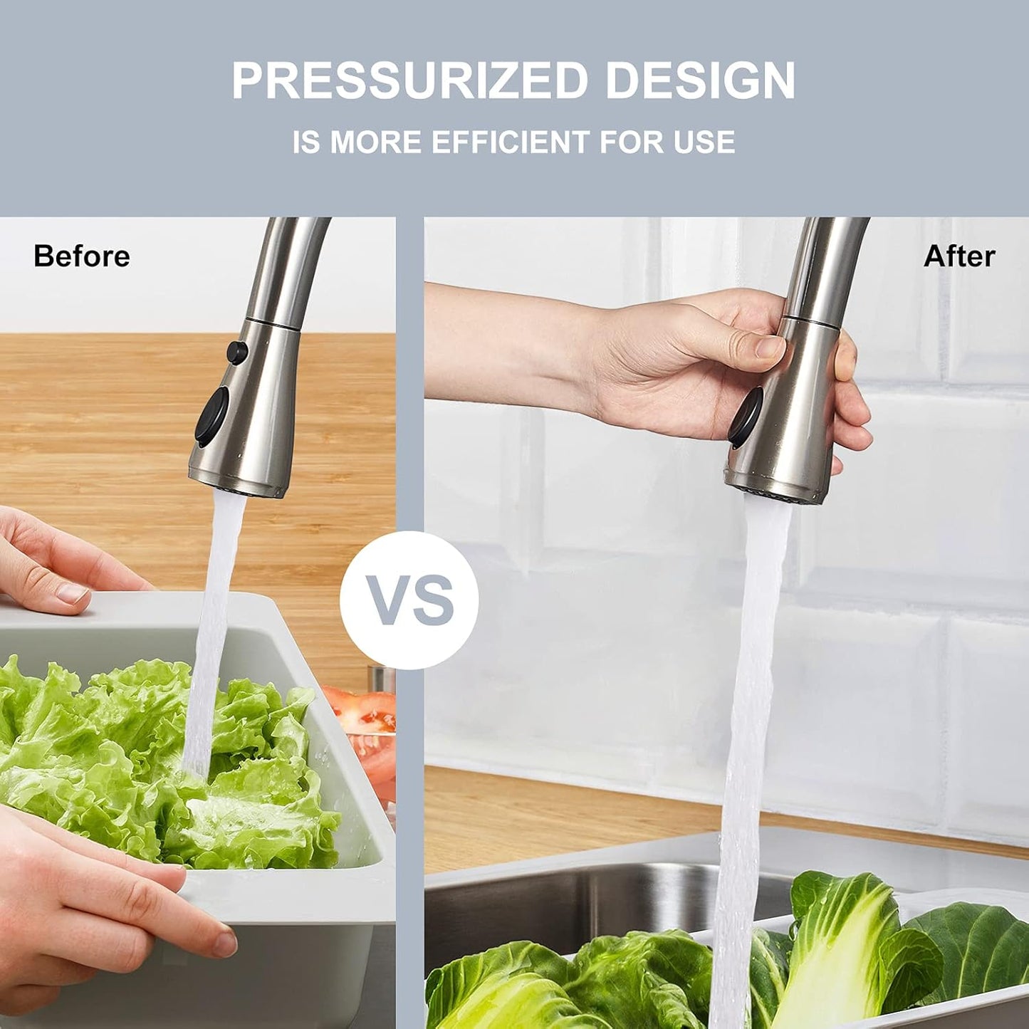 Grifo de cocina moderno con rociador extraíble de una sola manija.