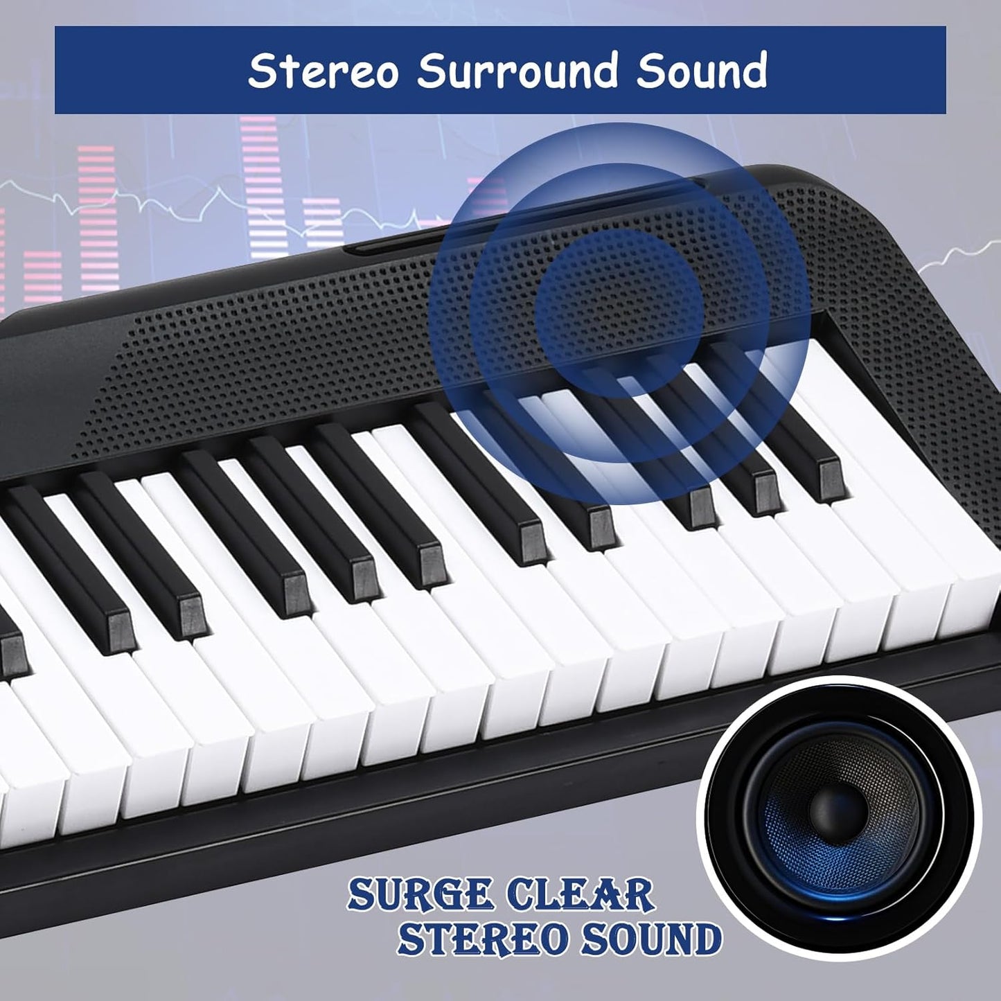 Piano digital de 88 teclas, tamaño completo, pedal de sostenido.