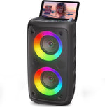Karaoke - Altavoz Bluetooth con 2 micrófonos para Adultos y niños.