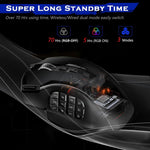 Mouse inalámbrico para juegos, Redragon M901P-KS, botones laterales