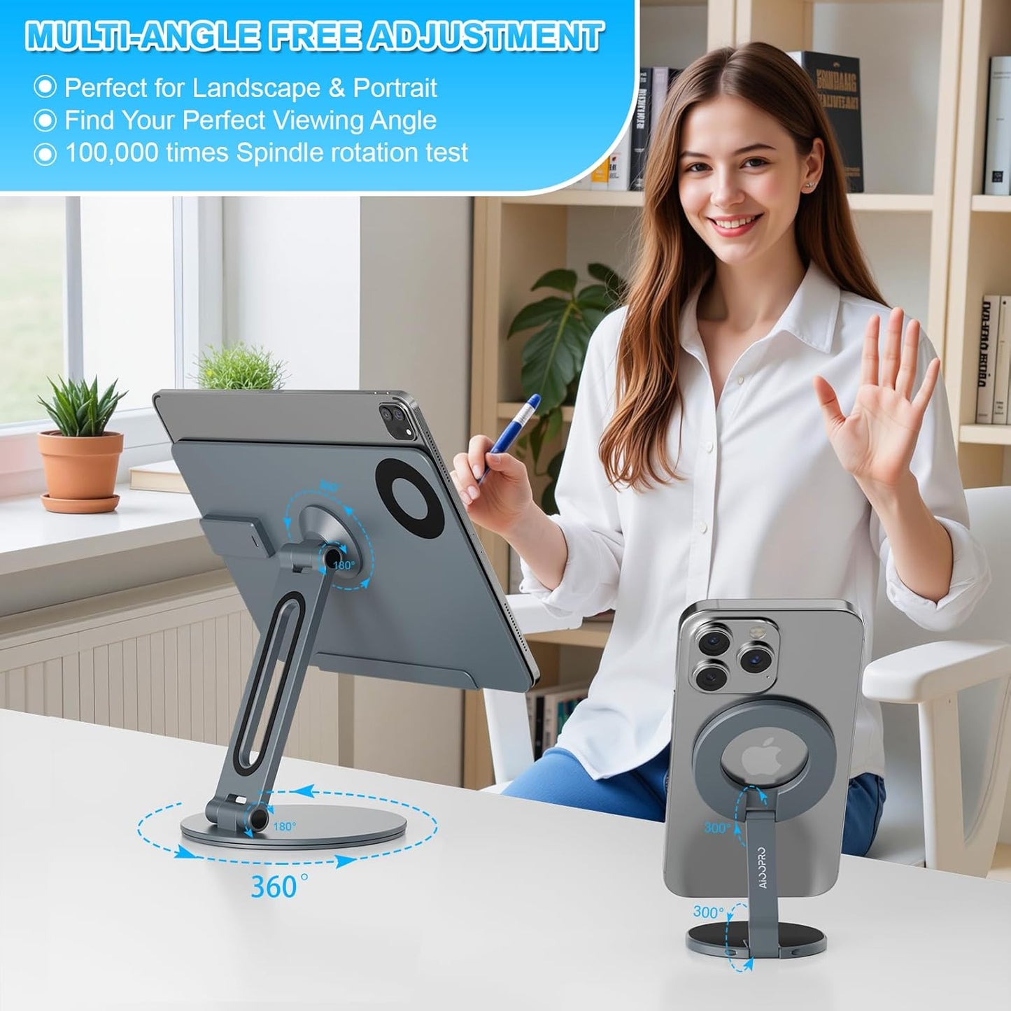 Soporte de carga inalámbrico magnético 2 en 1,  iPad Pro 11" M4.