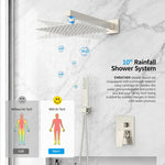 Sistema de ducha Embather 10", Con cabezal de lluvia en pared.