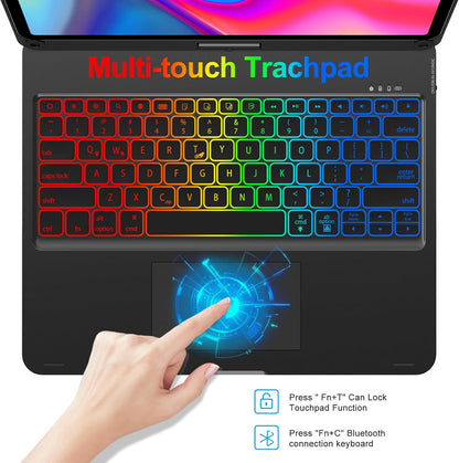 Funda con teclado inalámbrico, giratorio para iPad Pro 12.9" 3rd-6th GEN