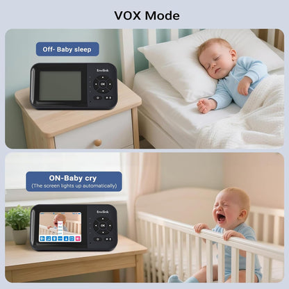 Monitor de bebé con cámara y audio Envilink, visualización LCD de 2.8"
