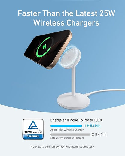 Cargador Anker  carga inalámbrica Qi2 de 15 W para MagSafe