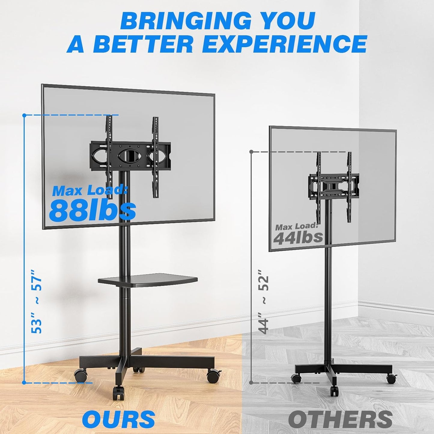 Soporte de TV con ruedas para televisores de pantalla de 23 a 60", MT2004