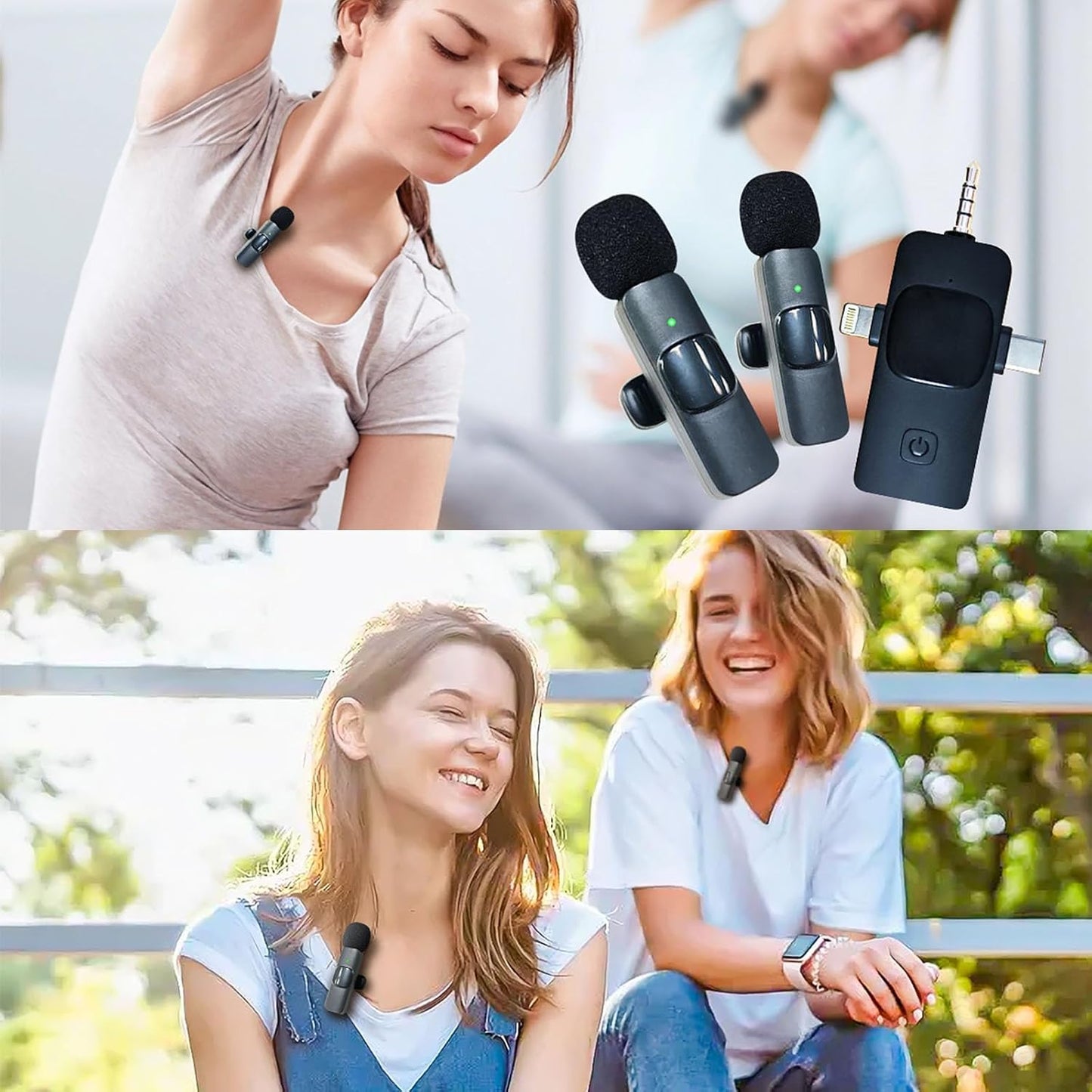 Mini micrófono inalámbrico EVXVE 4 en 1 (Usado)