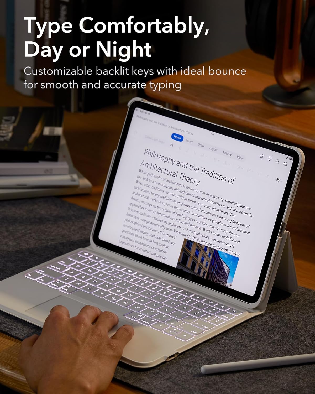 Funda para iPad Pro de 11", teclado (M4, 2024),magnético desmontable.