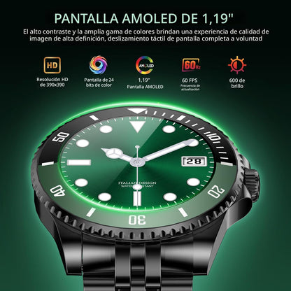 Reloj inteligente DA GPT 2025, impermeable, pantalla AMOLED de 1.19.