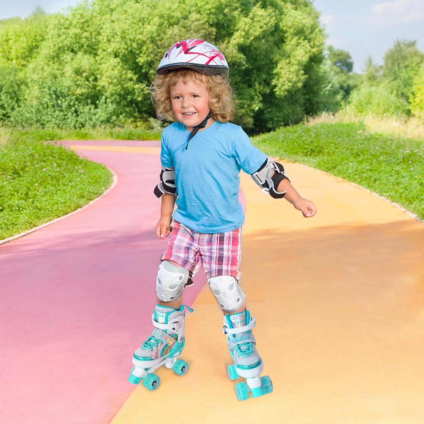 Patines de ruedas para niñas pequeñas, ajustables. Nattork.