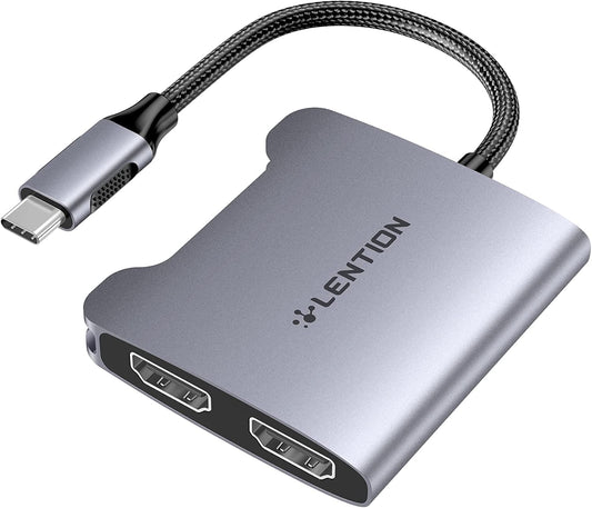 Adaptador USB C a HDMI dual 4K a 60 Hz, 4K/30Hz para Mac