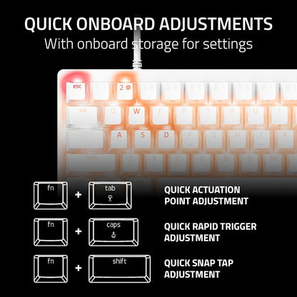 Teclado Optico Analógico Del 60%  Blanco Razer Huntsman V3 Pro Mini