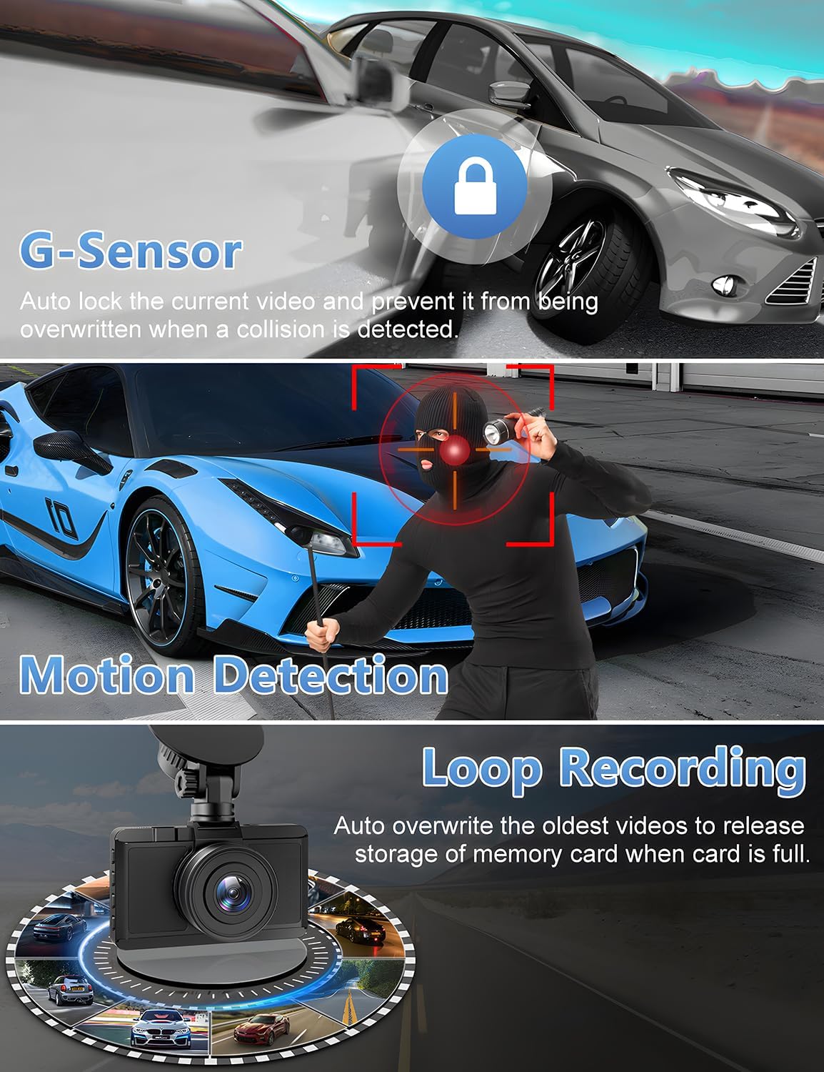 Cámara De Salpicadero Frontal Y Trasera B-T50