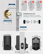 Cerradura inteligente, sin llave, con teclado, con 2 llaves TEEHO TE001