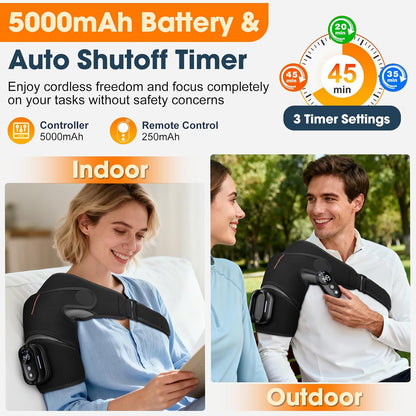 Almohadilla Térmica para Hombro con Masaje y Control