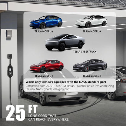 Cargador EV de nivel 2, TopAutoGear, 50A-240V, enchufe NEMA 14-50