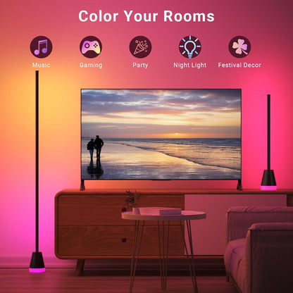 Lámpara de pie inteligente RGB de esquina con control remoto