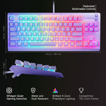 Teclado Mecánico Apex 3 TKL Color Lavanda, SteelSeries, Gaming.