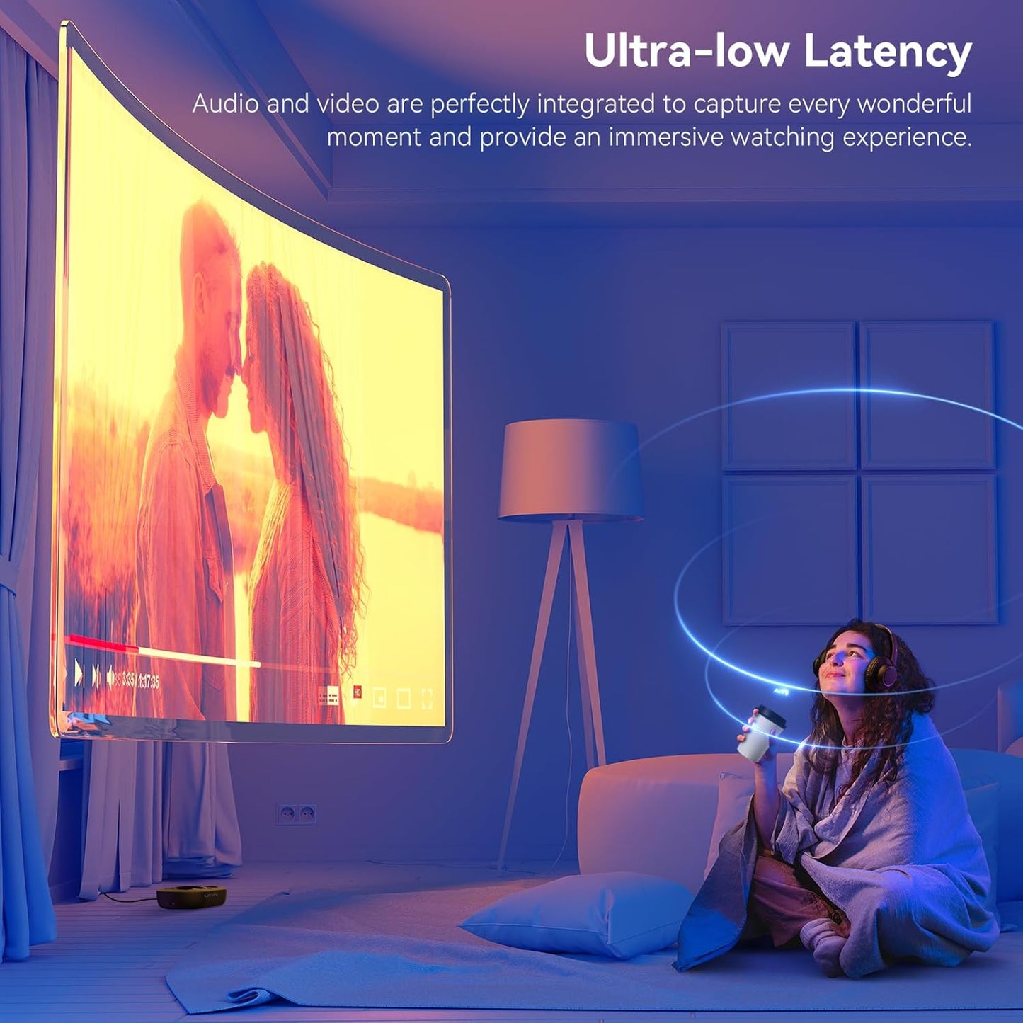 LEVN Auriculares de TV con base de carga LE-HS018