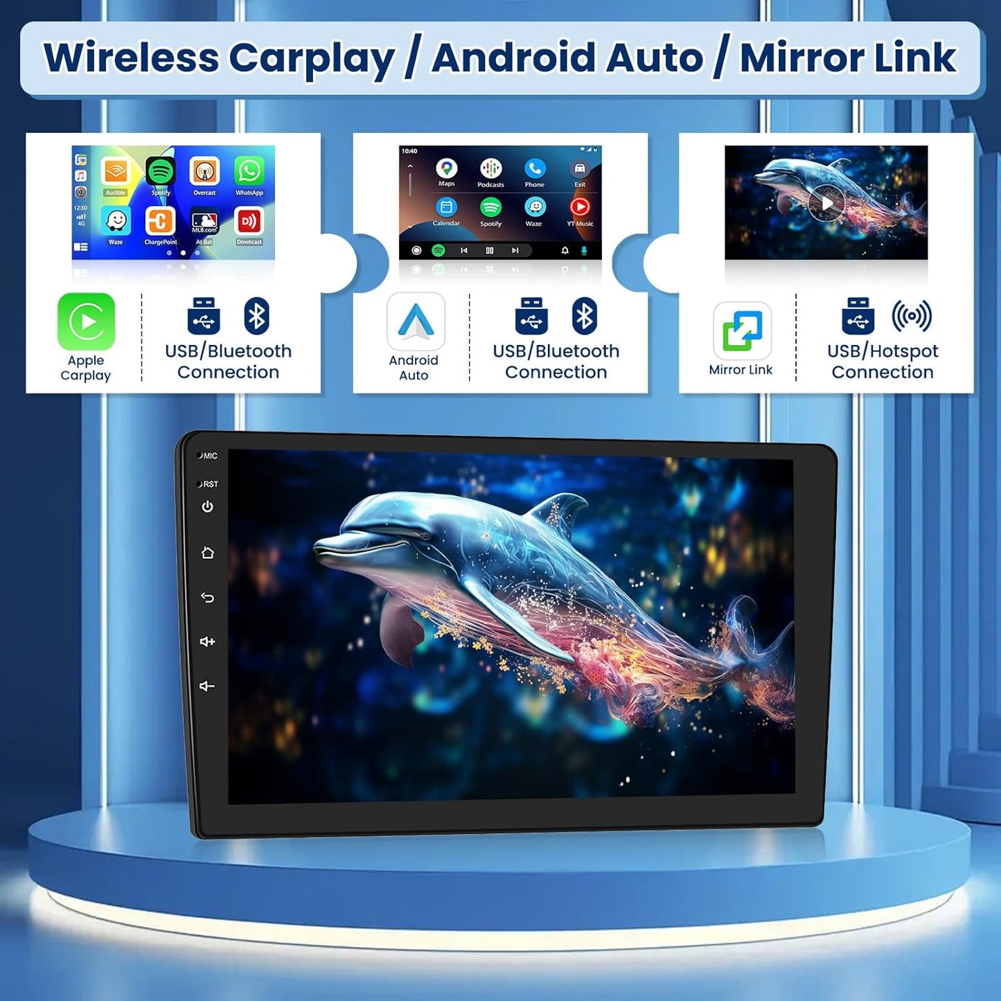 Estéreo de coche inalámbrico, Fuluku, 2+64GB, Android 13 doble DIN.