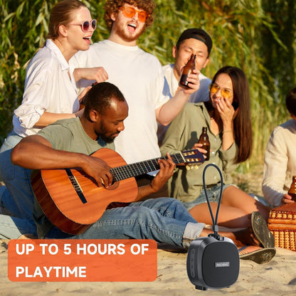 Altavoz pequeño portátil Bluetooth inalámbrico IPX5 impermeable.