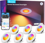 Luces LED Smart Empotrables Govee 6” WiFi Bluetooth Paq 6
