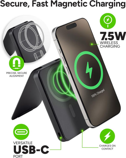 Cargador magnético Mophie Snap+ Juice Pack Mini con Soporte 5000 mAh
