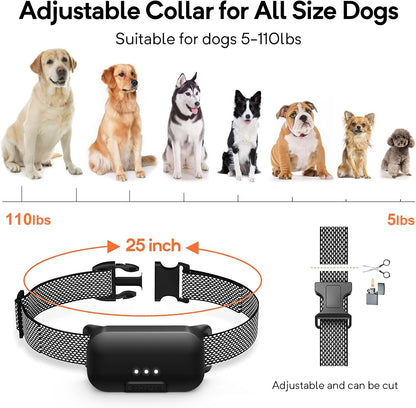 Collar de entrenamiento para perros, BUUOC, pitido, vibración y choque.