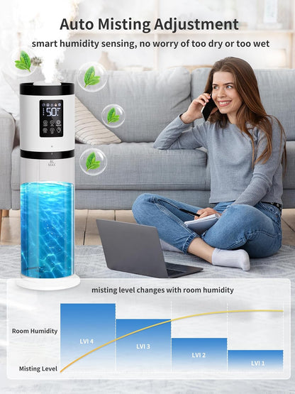 Humidificador de 8lts Nexva, cobertura de 500ft, difusor de aceite.