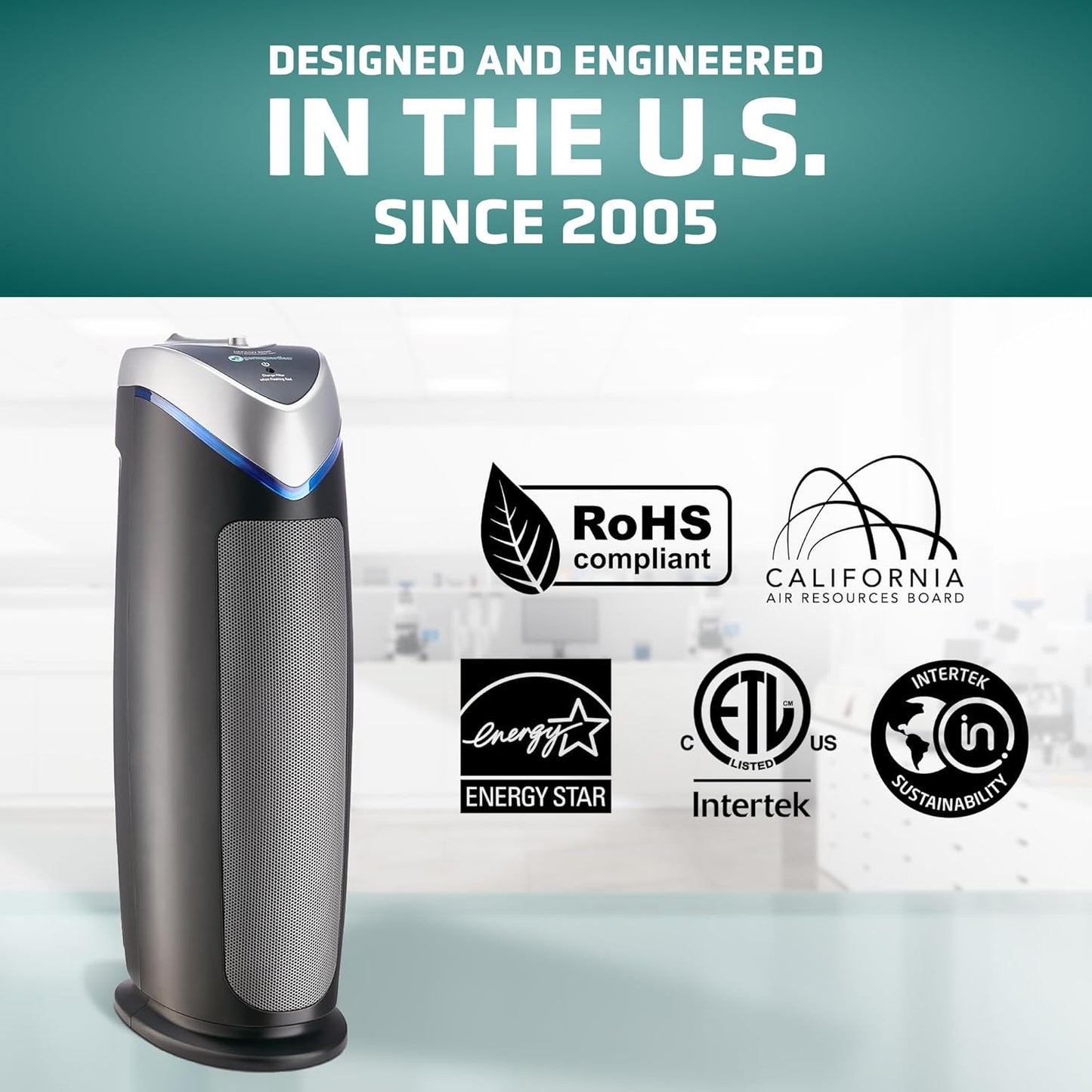 Sistema de purificación de aire 3 en 1 con filtro HEPA, UV(DETALLE)