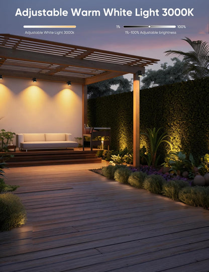 Luces de jardín Appeck C6612-E, con estacas RGBW, con control-App