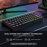 KOORUI - Teclado Para Juegos, 60% Mecánico con 26 RGB Retroiluminados