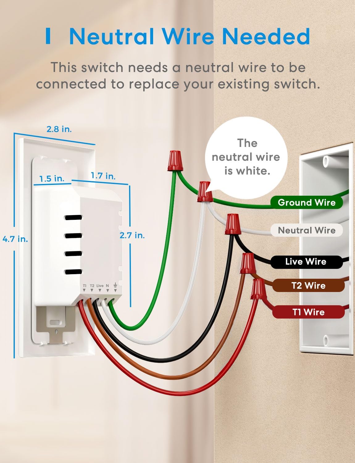 Meross - Kit de interruptor de atenuación inteligente de 3 vías.