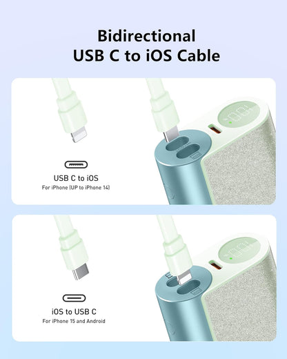 VEGER Cargador portátil compacto cable extraíble