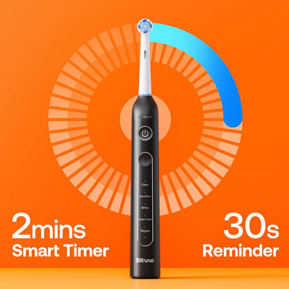 Cepillo de dientes Bitvae R2, eléctrico y giratorio, 8 cabezales 5 modos.