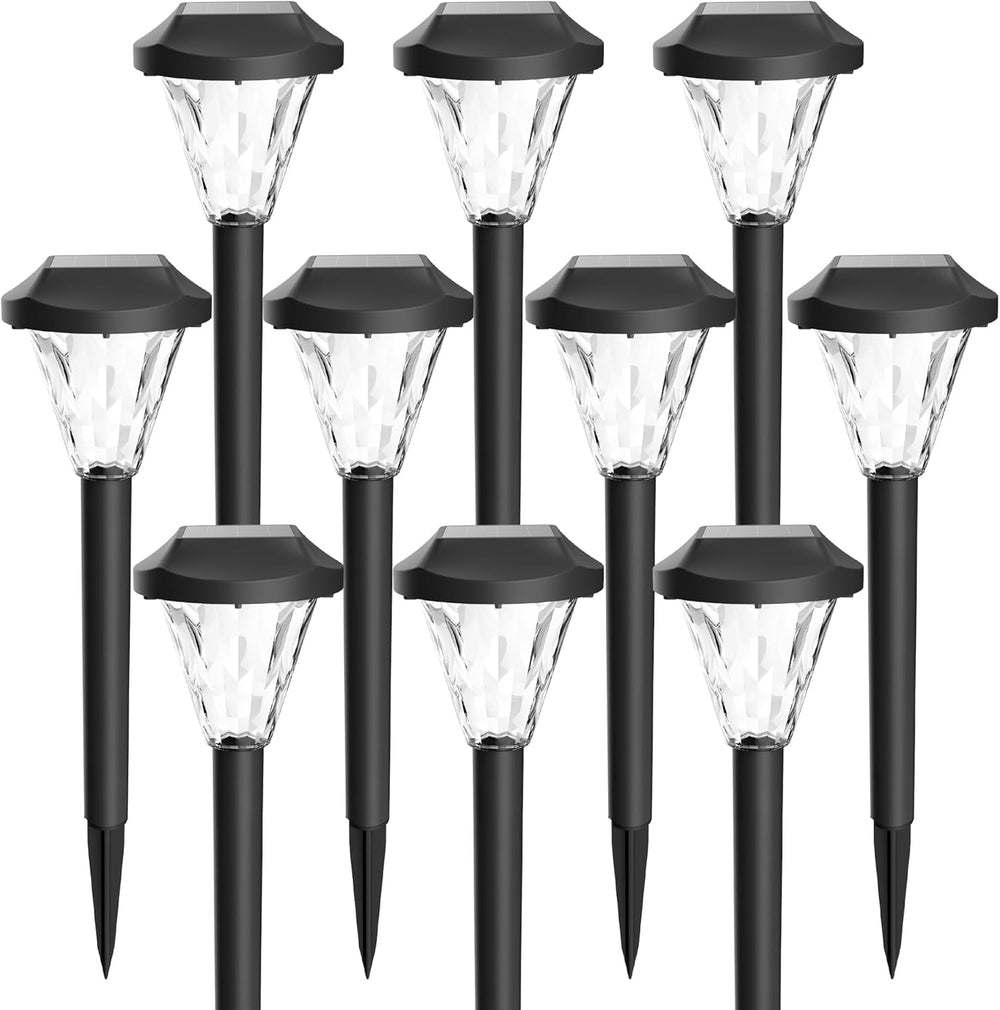 Paquete de 10 luces solares para exteriores, impermeables.