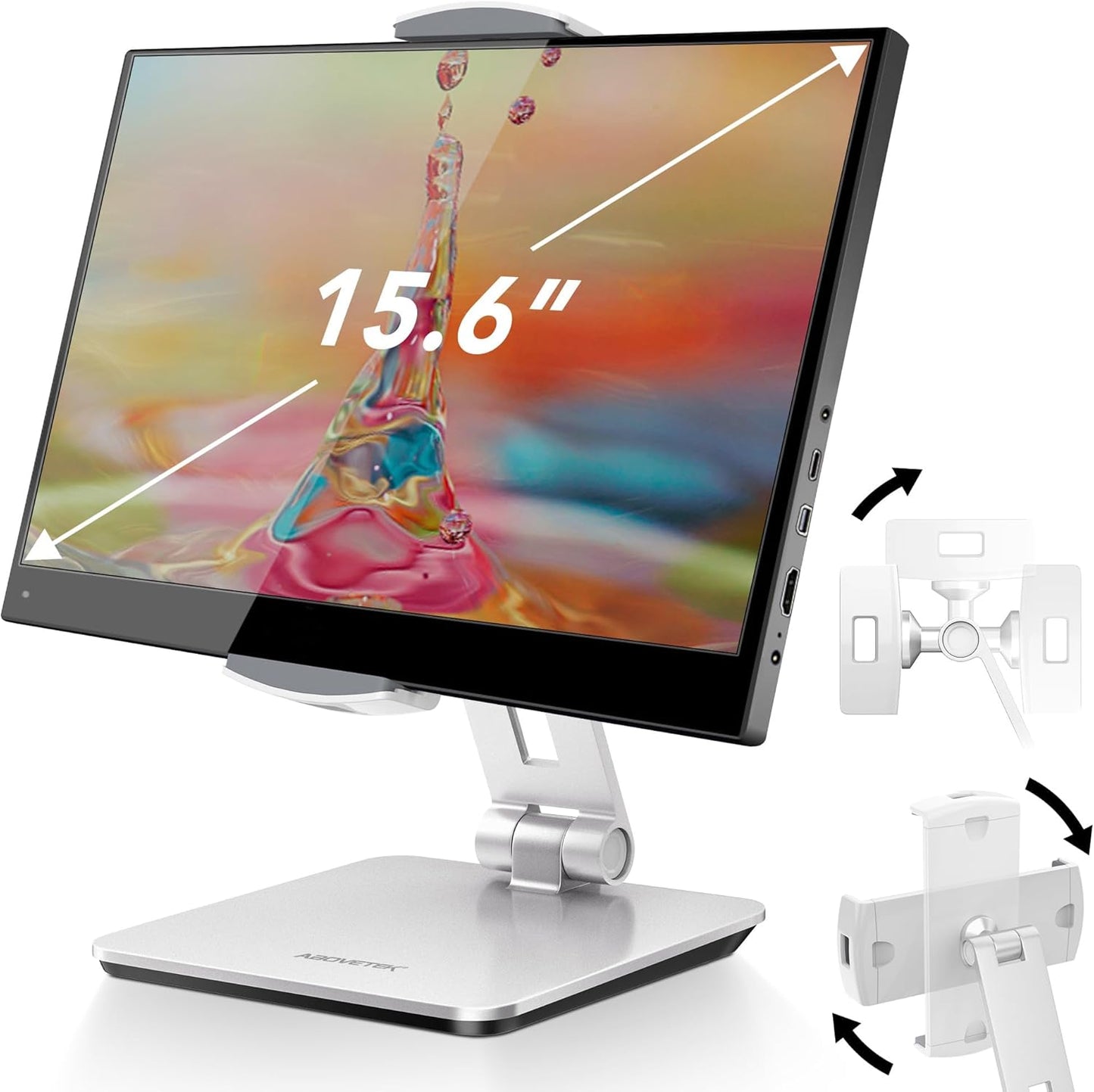 Soporte de escritorio de aluminio para tabletas y teléfonos de 4''a14''