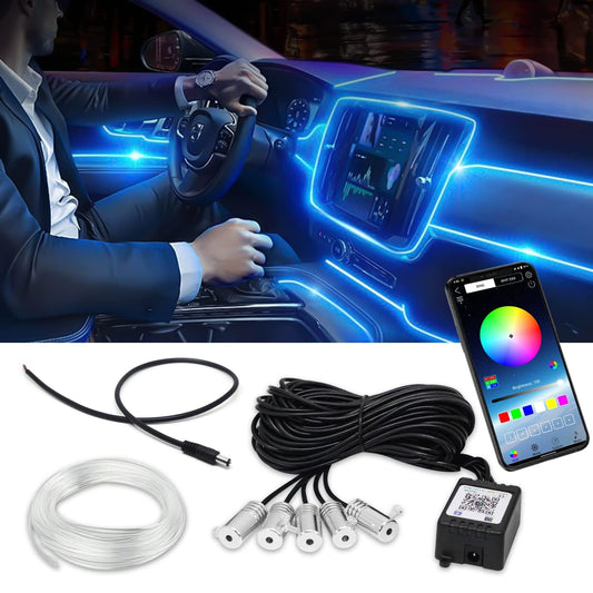 Tira de luces LED para coche, RGB, control, App y bluetooth.