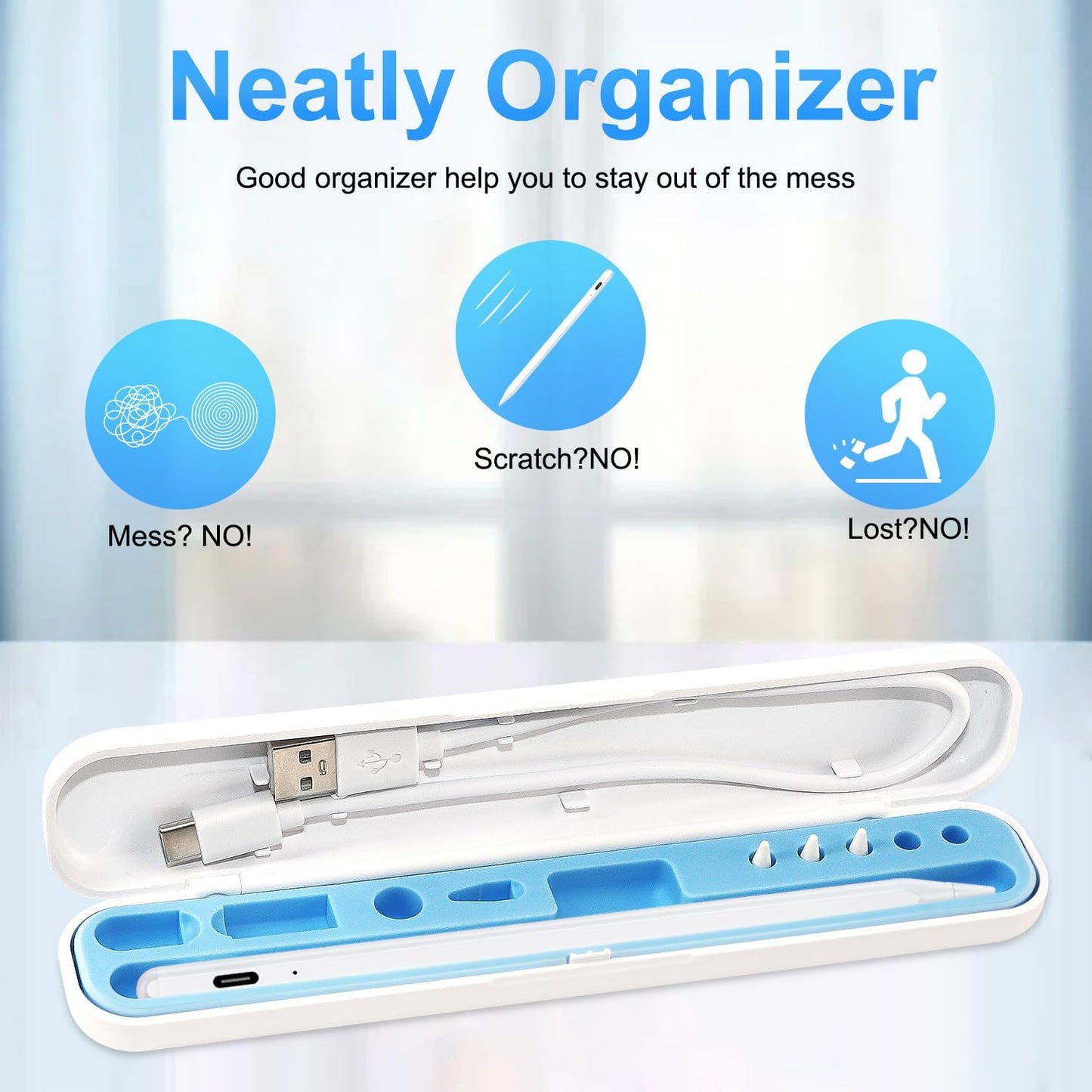 Lápiz óptico para iPad Apple, 5th, 4th, 3rd, 11 y 13" con estuche.