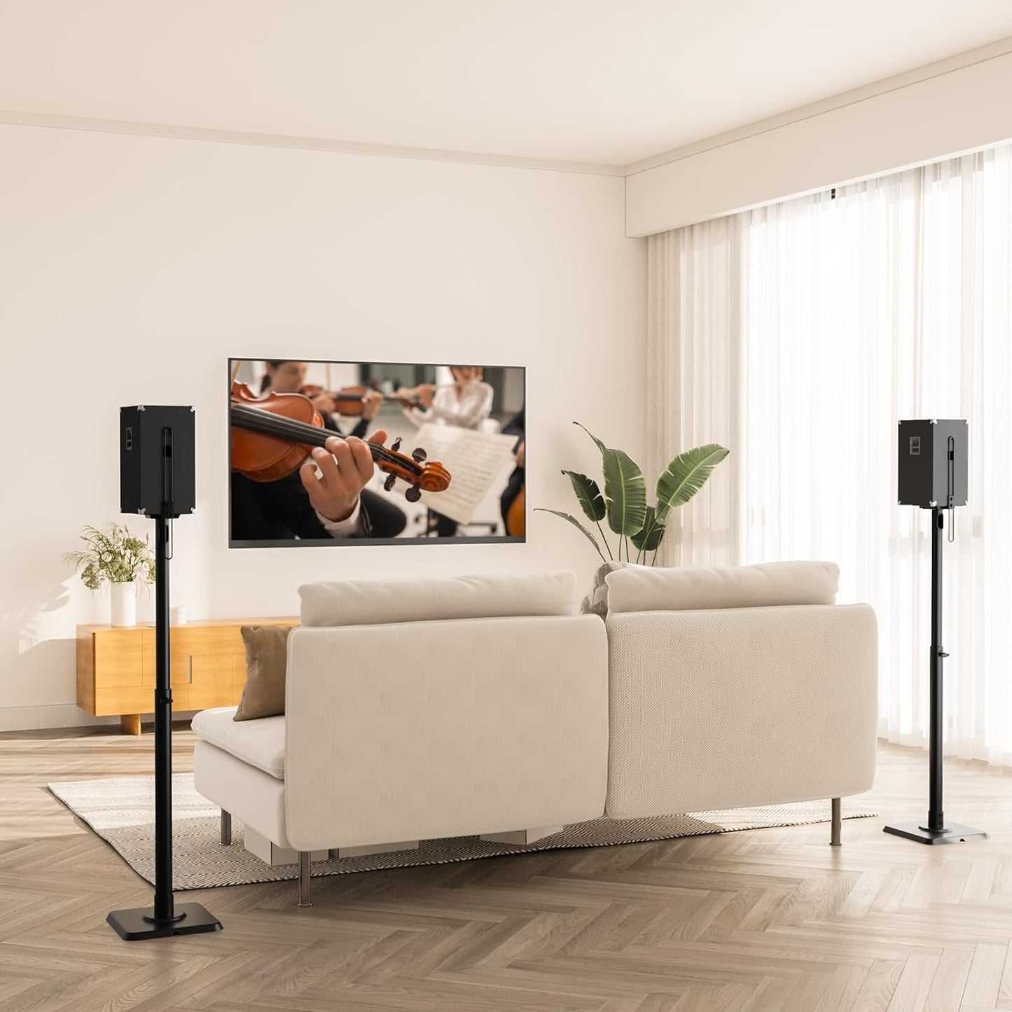 Soporte de Altavoces, Mounting Dream, Altura Ajustable, 11 Libras.