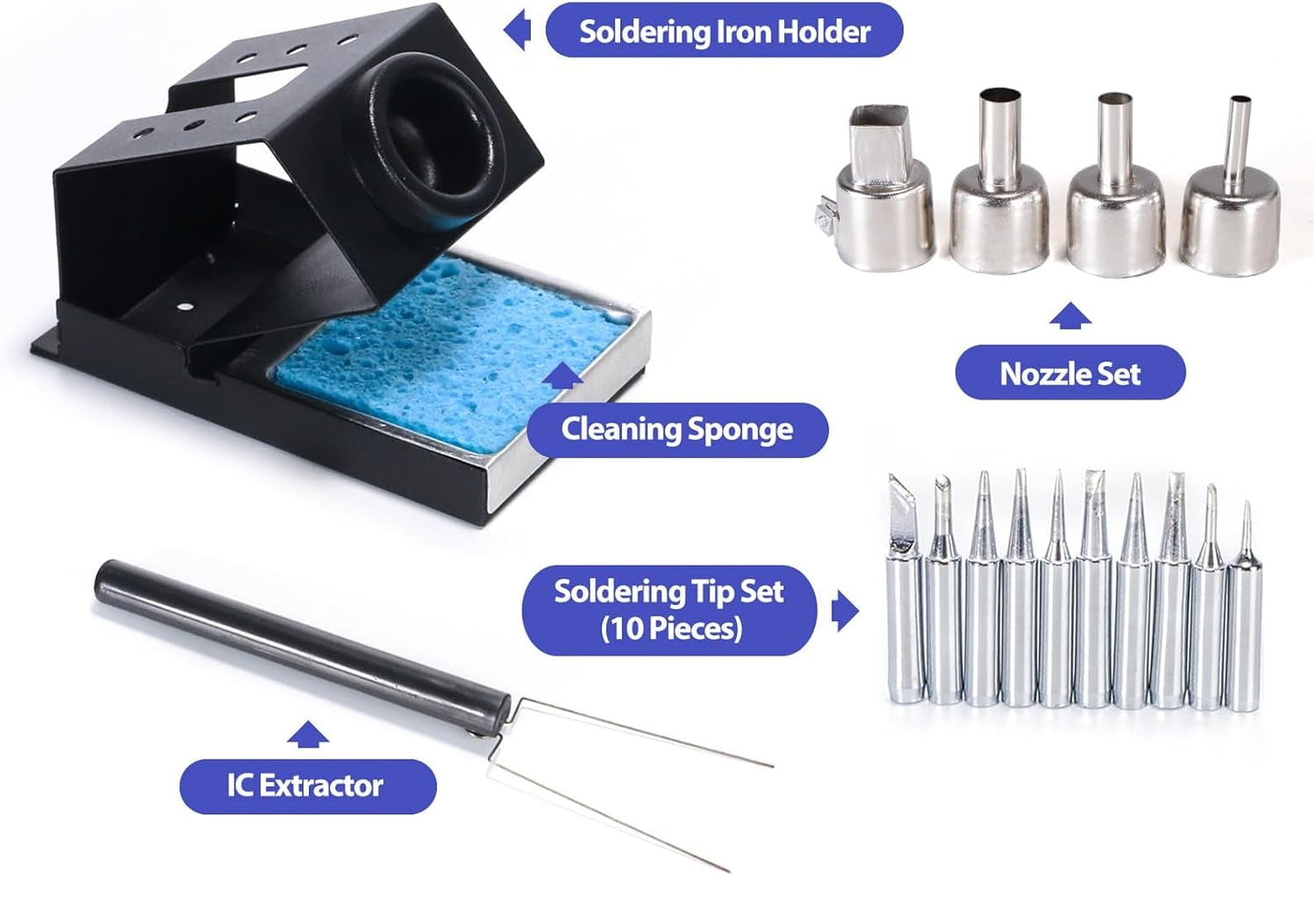 Estación de soldadura y retrabajo de aire caliente, YIHUA 8786D.