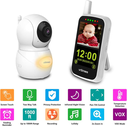 Monitor de bebe VTimes visualización táctil